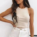 Louvara Crop Top Off-Shoulder Ribbed Knit in Candy Colors That Pop