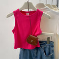 Louvara Tank Top Ribbed Sleeveless Blouse That Looks Effortless From Office to Outing